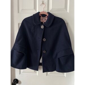 Juicy Couture Navy Regal Jane Wool Cape